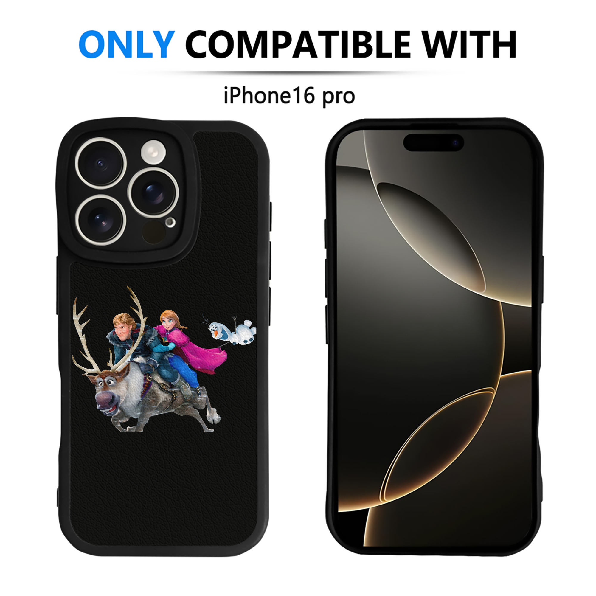 （画像用） アナと雪の女王 アンナ エルサ Frozen Anna Elsa 【iPhone 16シリーズ対応】シリコンスマホケース（レザー調） 材質：シリコン